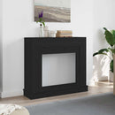 forsats til pejs 100x30x87,5 cm konstrueret træ sort-eg