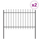 Havehegn 2 pcs Grå 3,4 x 1,2 m Pulverlakeret stål
