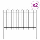 Havehegn 2 pcs Grå 3,4 x 1,2 m Pulverlakeret stål