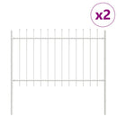 Havehegn 2 pcs Hvid 3,4 x 1 m Pulverlakeret stål