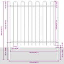 Havehegn 2 pcs Hvid 3,4 x 1,5 m Pulverlakeret stål