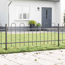 Havehegn 3 pcs Grå 5,1 x 0,6 m Pulverlakeret stål