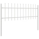 Havehegn 3 pcs Hvid 5,1 x 0,6 m Pulverlakeret stål