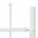 Havehegn 5 pcs Hvid 8,5 x 0,8 m Pulverlakeret stål