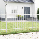 Havehegn 5 pcs Hvid 8,5 x 0,8 m Pulverlakeret stål