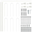 Havehegn 6 pcs Hvid 10,2 x 0,6 m Pulverlakeret stål