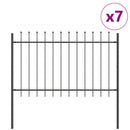 Havehegn 7 pcs Grå 11,9 x 1 m Pulverlakeret stål