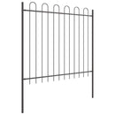 Havehegn 7 pcs Grå 11,9 x 1,5 m Pulverlakeret stål