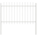 Havehegn 7 pcs Hvid 11,9 x 1,2 m Pulverlakeret stål