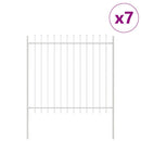 Havehegn 7 pcs Hvid 11,9 x 1,5 m Pulverlakeret stål