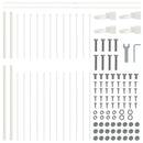 Havehegn 7 pcs Hvid 11,9 x 1,5 m Pulverlakeret stål