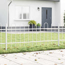 Havehegn BOXTEL 7 pcs 11,9 x 0,6 m Pulverlakeret stål Hvid