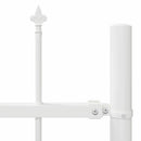 Havehegn 8 pcs Hvid 13,6 x 1 m Pulverlakeret stål