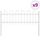 Havehegn BOXTEL 9 pcs 15,3 x 0,6 m Pulverlakeret stål Hvid