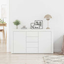 Sideboard med skuffe Hvid 120 x 36 x 69 cm Konstrueret træ