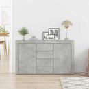 Sideboard med skuffe Beton Grå 120 x 36 x 69 cm Konstrueret træ