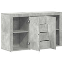 Sideboard med skuffe Beton Grå 120 x 36 x 69 cm Konstrueret træ