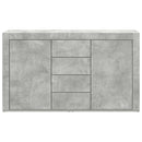 Sideboard med skuffe Beton Grå 120 x 36 x 69 cm Konstrueret træ