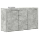 Sideboard med skuffe Beton Grå 120 x 36 x 69 cm Konstrueret træ