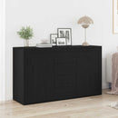 Sideboard med skuffe Sort eg 120 x 36 x 69 cm Konstrueret træ