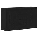 Sideboard med skuffe Sort eg 120 x 36 x 69 cm Konstrueret træ