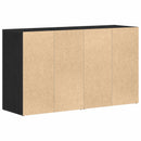 Sideboard med skuffe Sort eg 120 x 36 x 69 cm Konstrueret træ