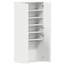 Sko skab 80 x 39 x 178 cm Konstrueret træ Hvid