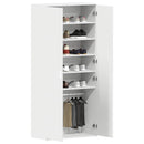 Sko skab 80 x 39 x 178 cm Konstrueret træ Hvid