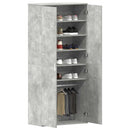 Sko skab 80 x 39 x 178 cm Konstrueret træ Beton Grå