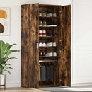 Sko skab 80 x 39 x 178 cm Konstrueret træ Røget eg