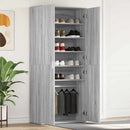 Sko skab 80 x 39 x 178 cm Konstrueret træ Grå Sonoma