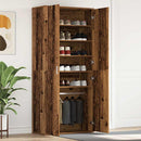 Sko skab med hylde Gammelt træ 80 x 39 x 178 cm Konstrueret træ