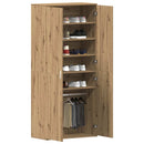 Sko skab 80 x 39 x 178 cm Konstrueret træ Artisan Egetræ