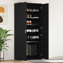 Sko skab 80 x 39 x 178 cm Konstrueret træ Sort eg