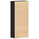 Sko skab 80 x 39 x 178 cm Konstrueret træ Sort eg