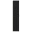 Sko skab 80 x 39 x 178 cm Konstrueret træ Sort eg