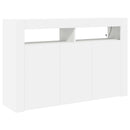 Sideboard Hvid 116 x 30 x 75 cm Konstrueret træ