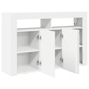 Sideboard Hvid 116 x 30 x 75 cm Konstrueret træ