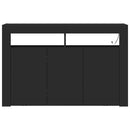 Sideboard Sort 116 x 30 x 75 cm Konstrueret træ