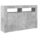 Sideboard Beton Grå 116 x 30 x 75 cm Konstrueret træ