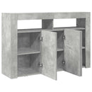 Sideboard Beton Grå 116 x 30 x 75 cm Konstrueret træ