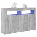 Sideboard Grå Sonoma 116 x 30 x 75 cm Konstrueret træ
