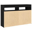 Sideboard Sort eg 116 x 30 x 75 cm Konstrueret træ