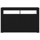 Sideboard Sort eg 116 x 30 x 75 cm Konstrueret træ