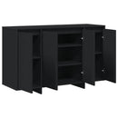 Sideboard Sort 120 x 41 x 75 cm Konstrueret træ