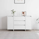 Sideboard med skuffe Hvid 120 x 41 x 75 cm Konstrueret træ