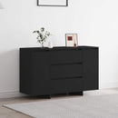 Sideboard med skuffe Sort 120 x 41 x 75 cm Konstrueret træ