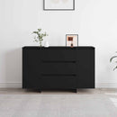 Sideboard med skuffe Sort 120 x 41 x 75 cm Konstrueret træ
