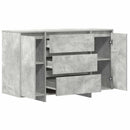 Sideboard med skuffe Beton Grå 120 x 41 x 75 cm Konstrueret træ