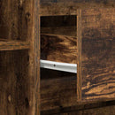 Sideboard med skuffe Røget eg 120 x 41 x 75 cm Konstrueret træ